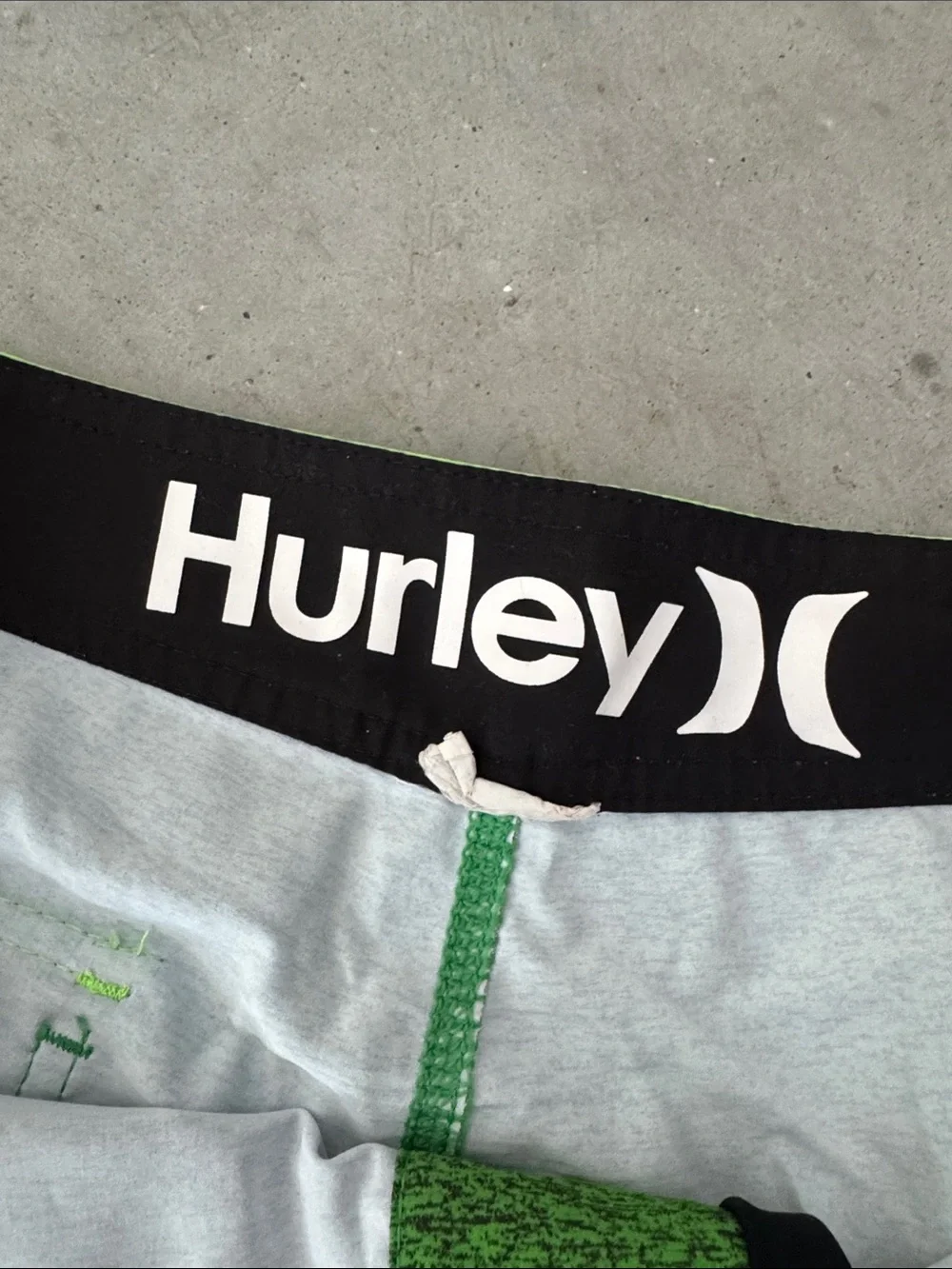 Hurley Phantom Neon Green to Black Fade with Stripes Boardshorts